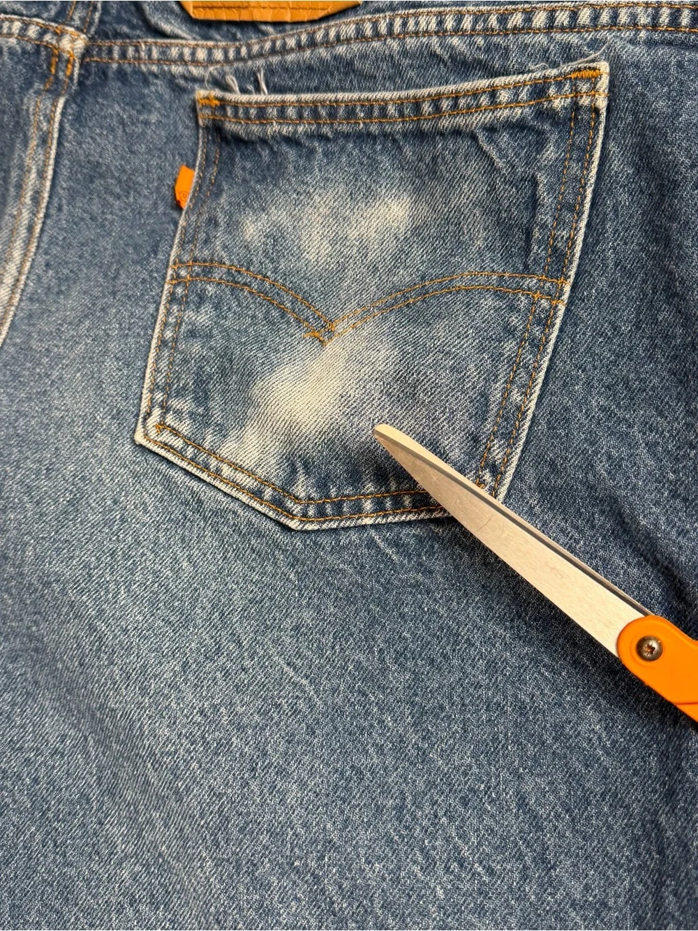 Vintage Levis 517 Bootcut Jeans Mens 40x28 (tag 42x32) USA Orange Tab Blue Note